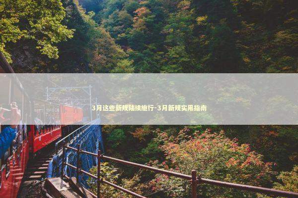 3月这些新规陆续施行-3月新规实用指南 新闻