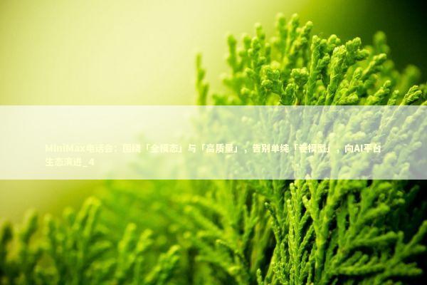 MiniMax电话会：围绕「全模态」与「高质量」，告别单纯「卷模型」，向AI平台生态演进_4