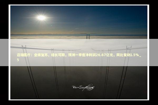 迈瑞医疗：业绩复苏，增长可期，预测一季度净利润26.67亿元，同比变动1.5%_5 新闻